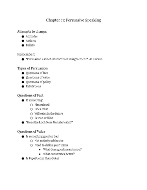 Chapter 10 Notes - Introduction to Human Communication Chapter 10 ...