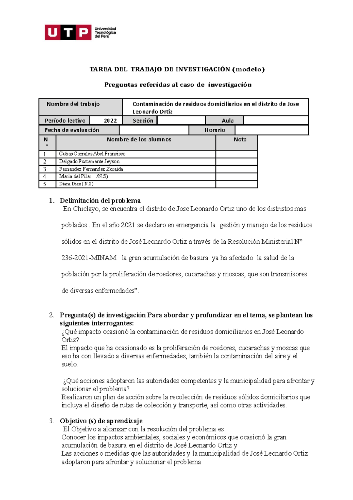 Trabajo De Investigacion Grupo 2 - TAREA DEL TRABAJO DE INVESTIGACIÓN ...