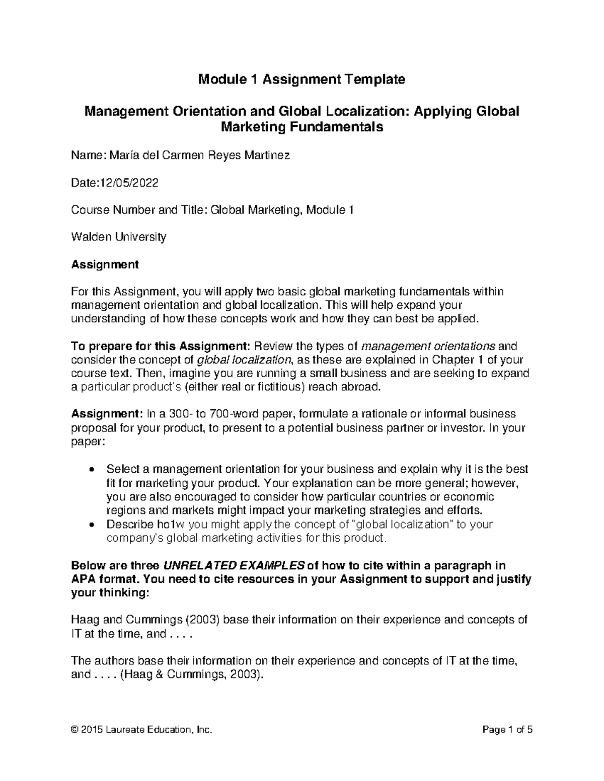 USW1 MRKT 4504D Module 01 assignment Template - Module 1 Assignment ...