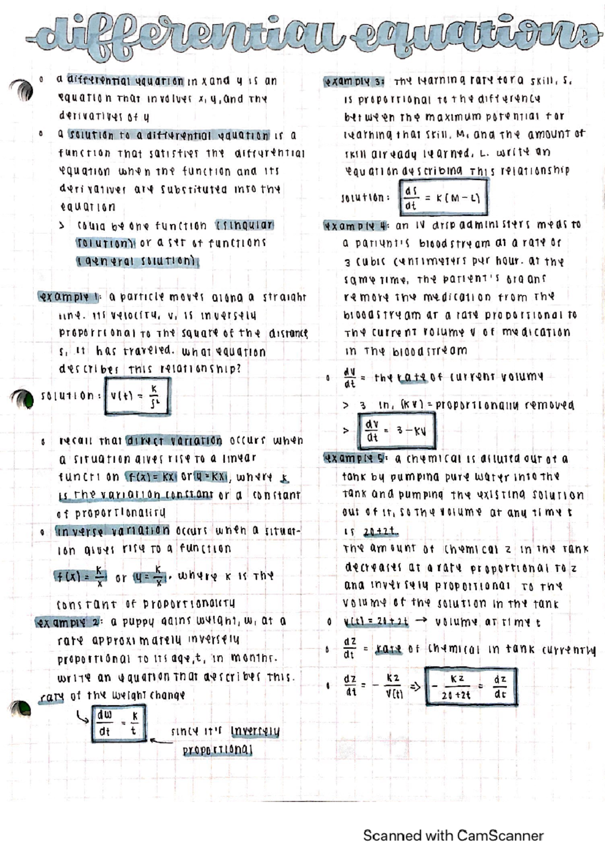 differential equations - CALC12 - Studocu
