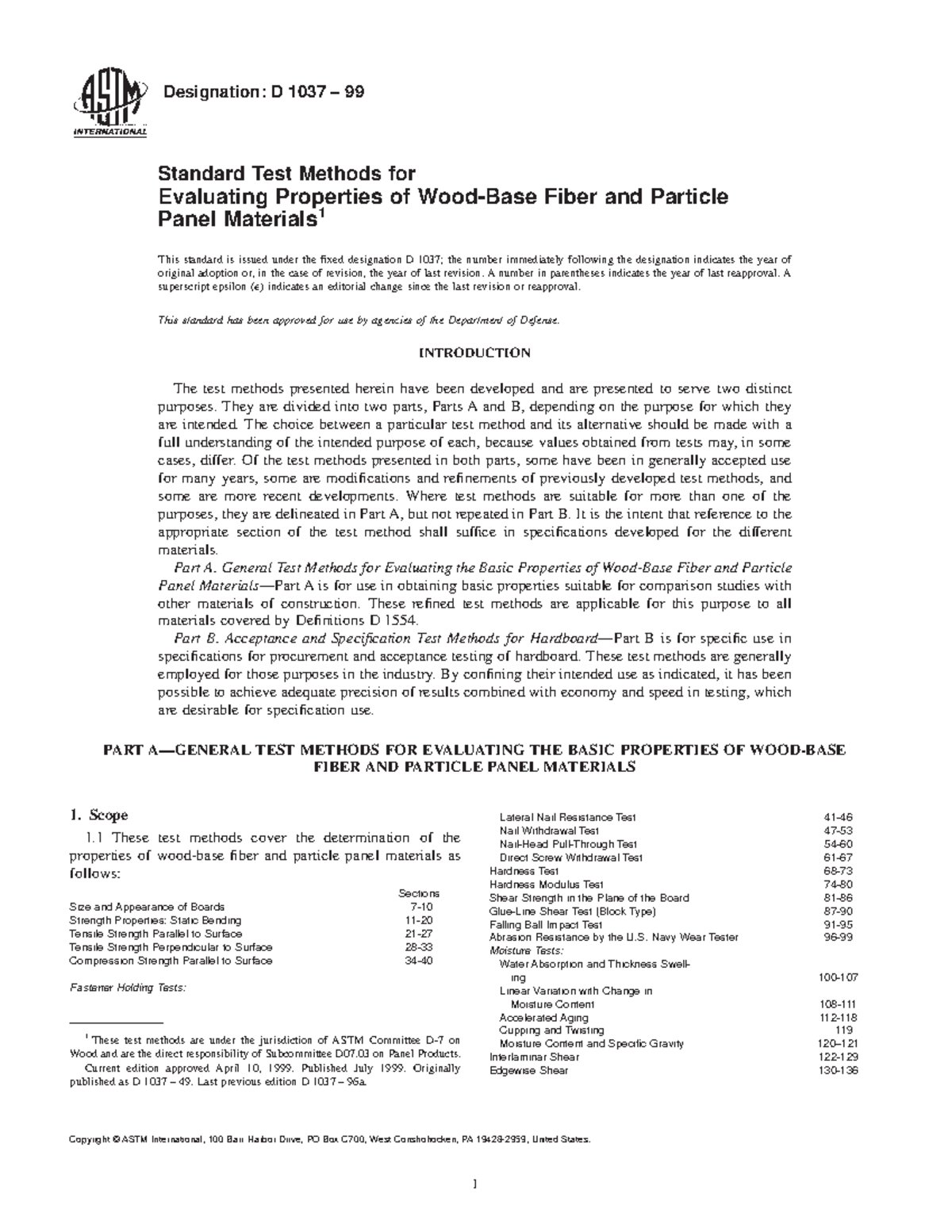 Astm D Standards Designation D Standard Test Methods