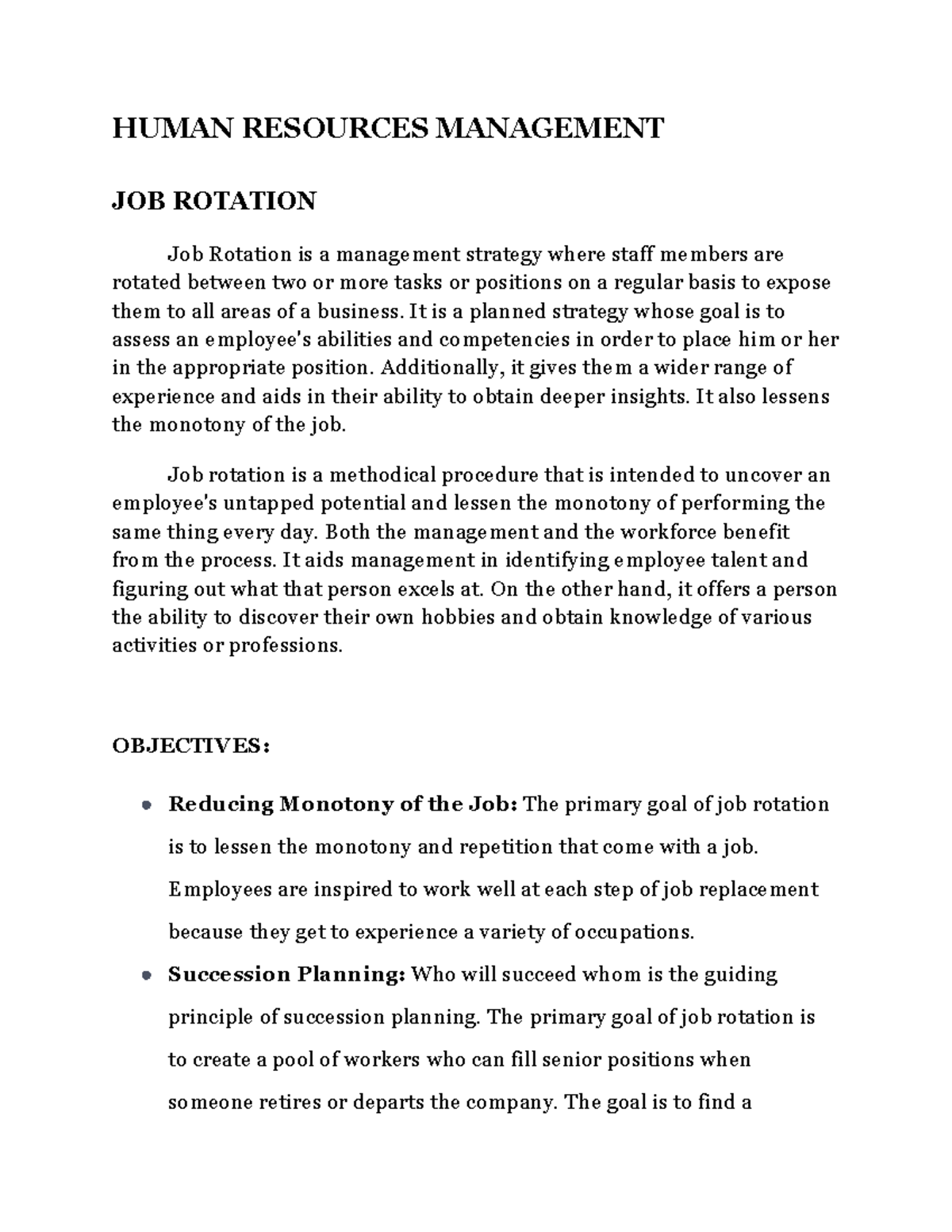 human-resources-management-job-rotation-notes-human-resources