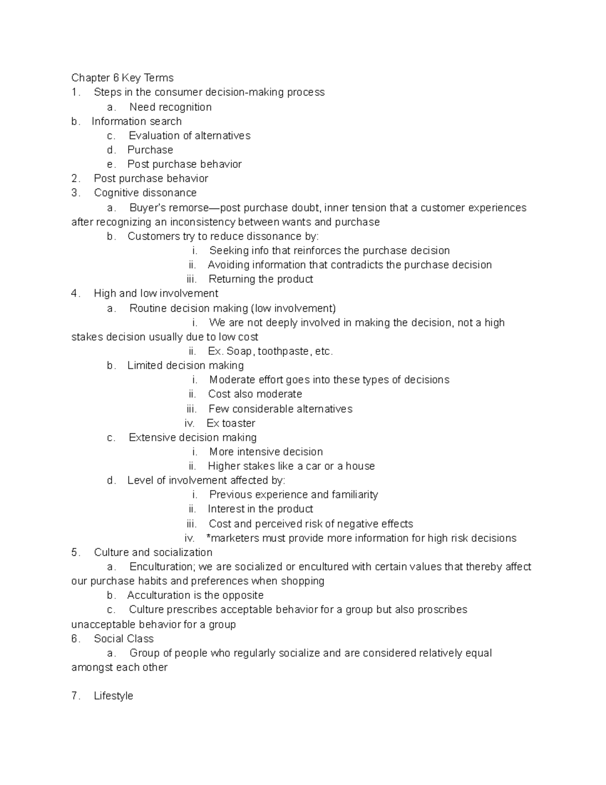 Mktg Chapter 6 terms - Lecture notes 3 - Chapter 6 Key Terms 1. Steps ...