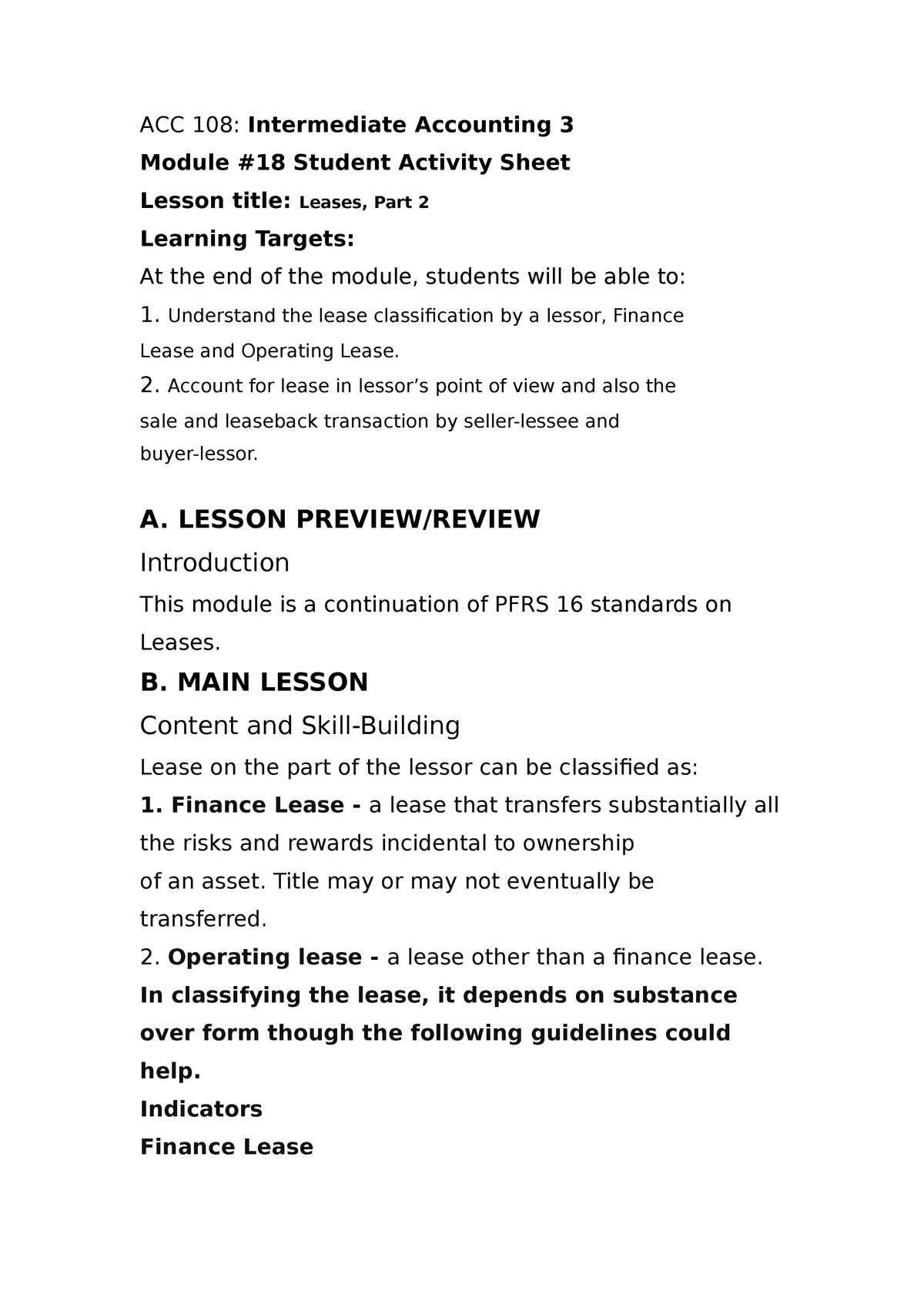 ACC 108- Intermediate Accounting 3 M18 - ACC 108: Intermediate ...