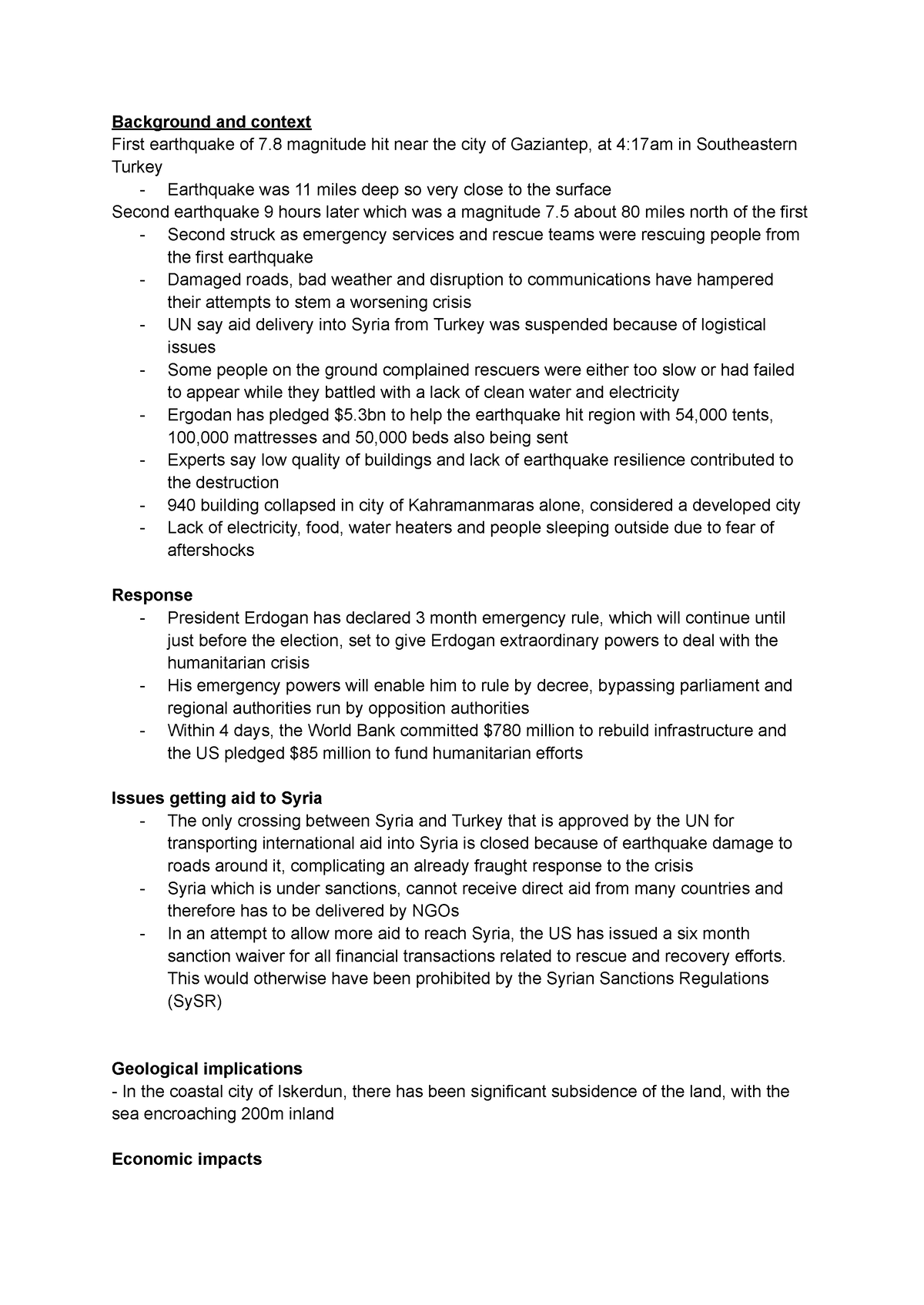 case study on turkey earthquake 2023