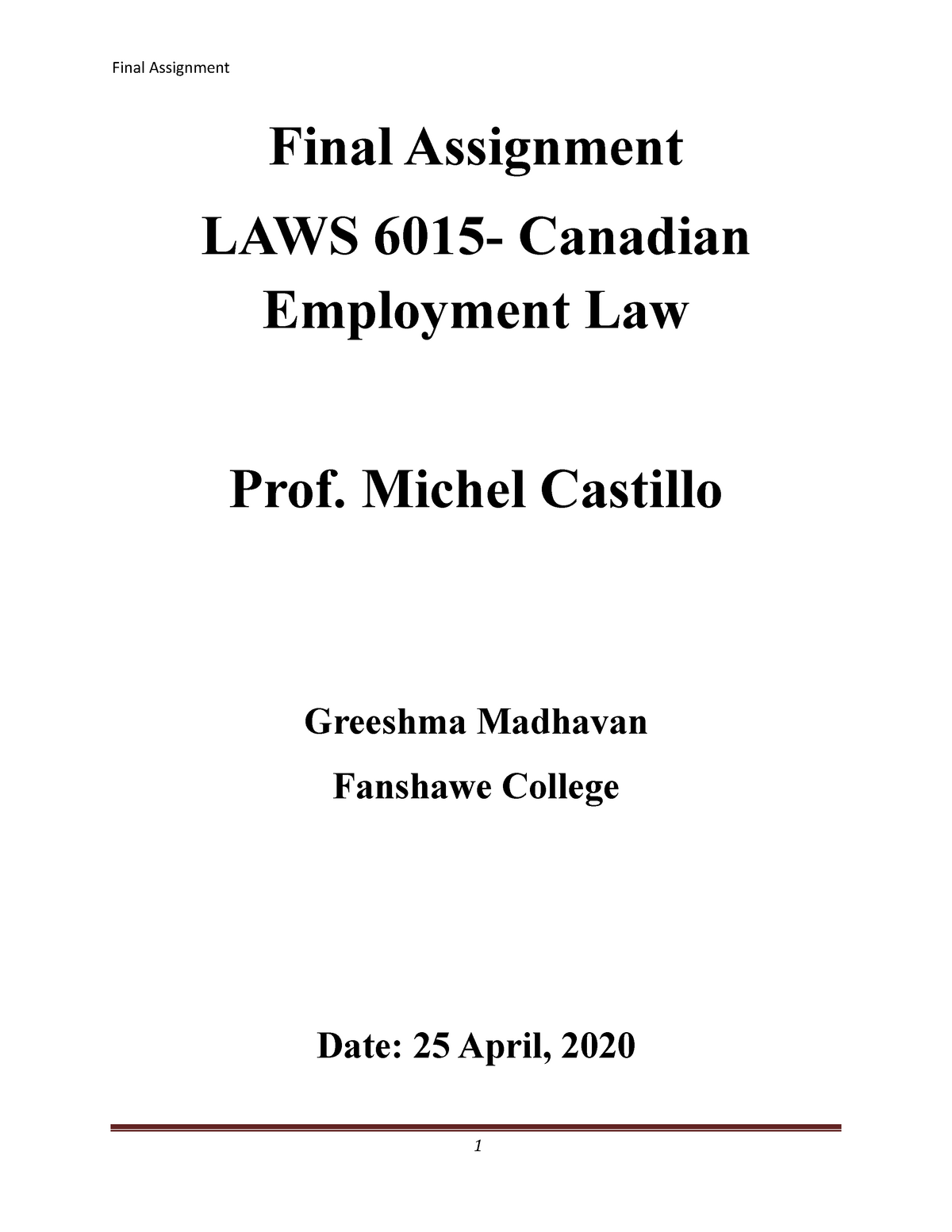 assignment law canada