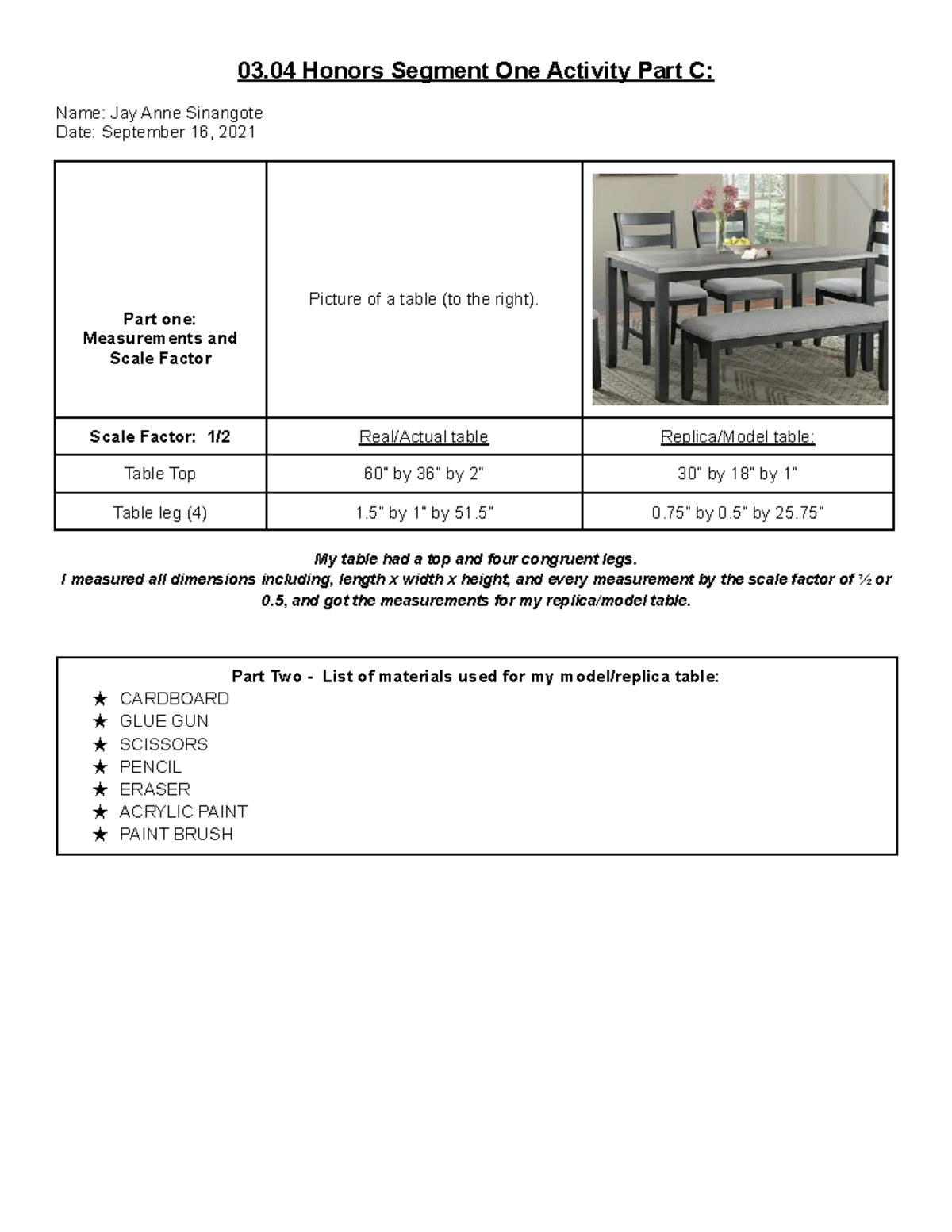 03.04 Honors Segment One Activity Part C J.S - 03 Honors Segment One ...