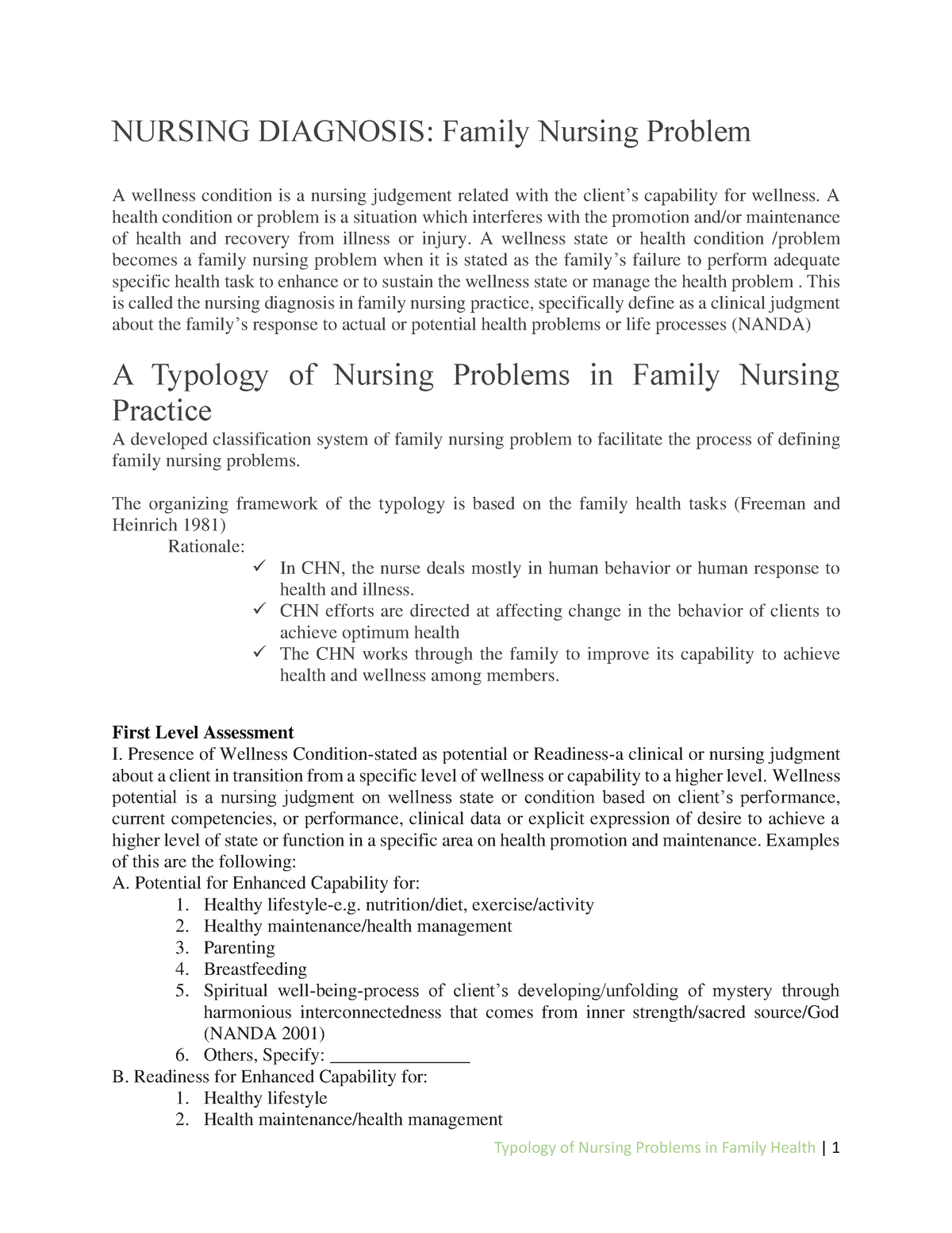 A Typology Of Nursing Problems In Family Nursing Practice - NURSING ...