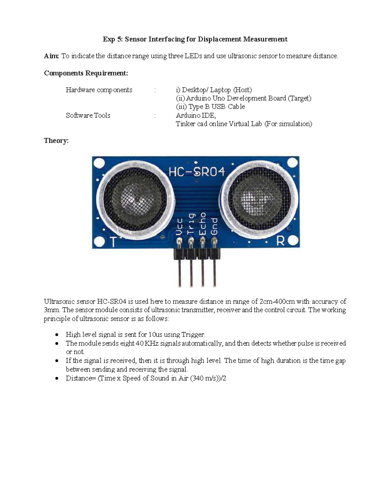 Sensor Interfacing for Displacement Measurement - Components ...