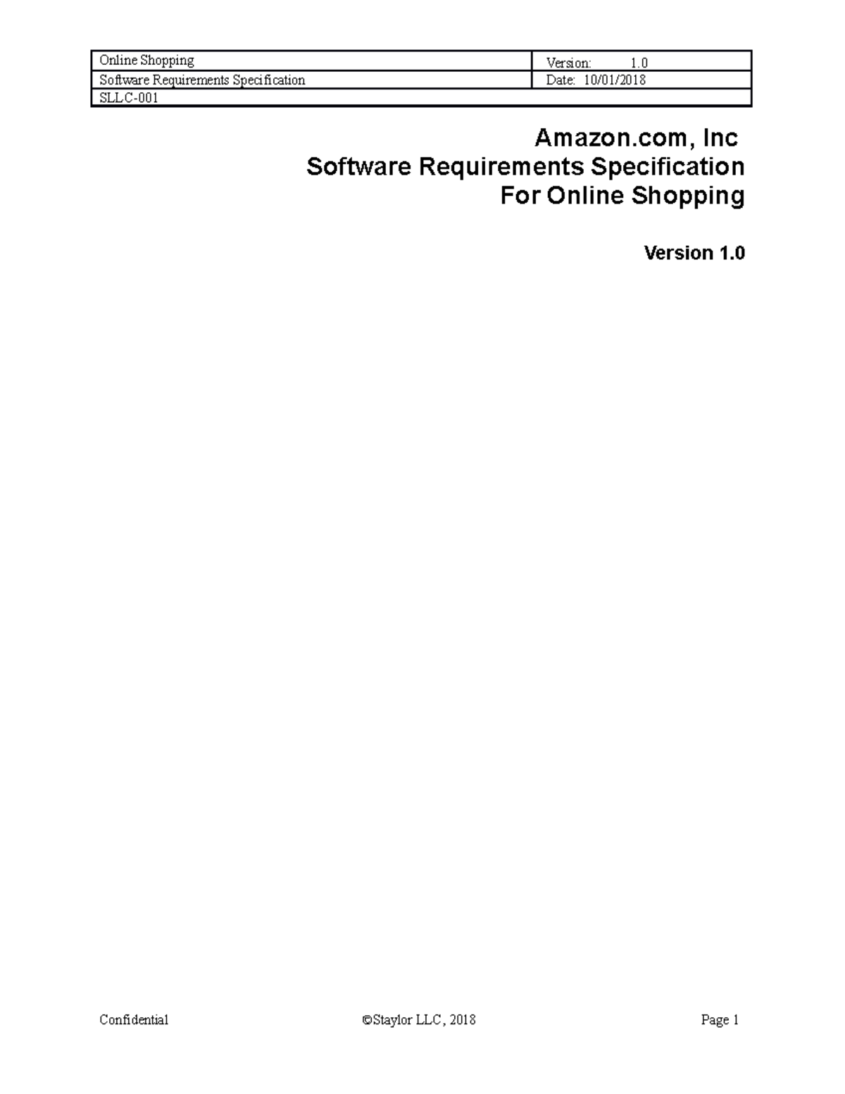 Amazon com Inc Software Requirements Spe - Software Requirements ...