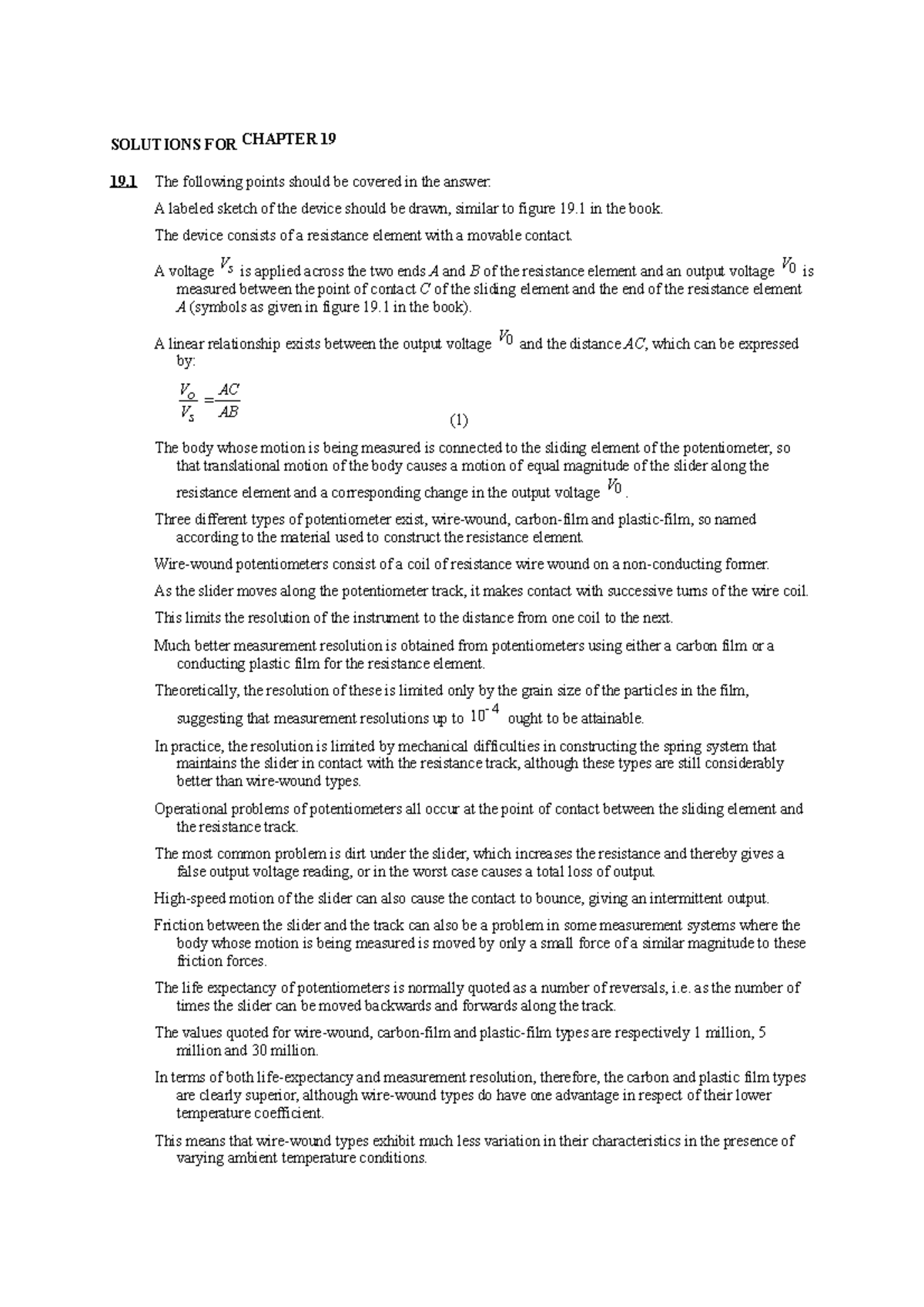 Chapter 19 measurement and instrumentation theory and application