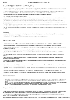 Evaluating Learning and Development lecture notes - Evaluating Learning ...