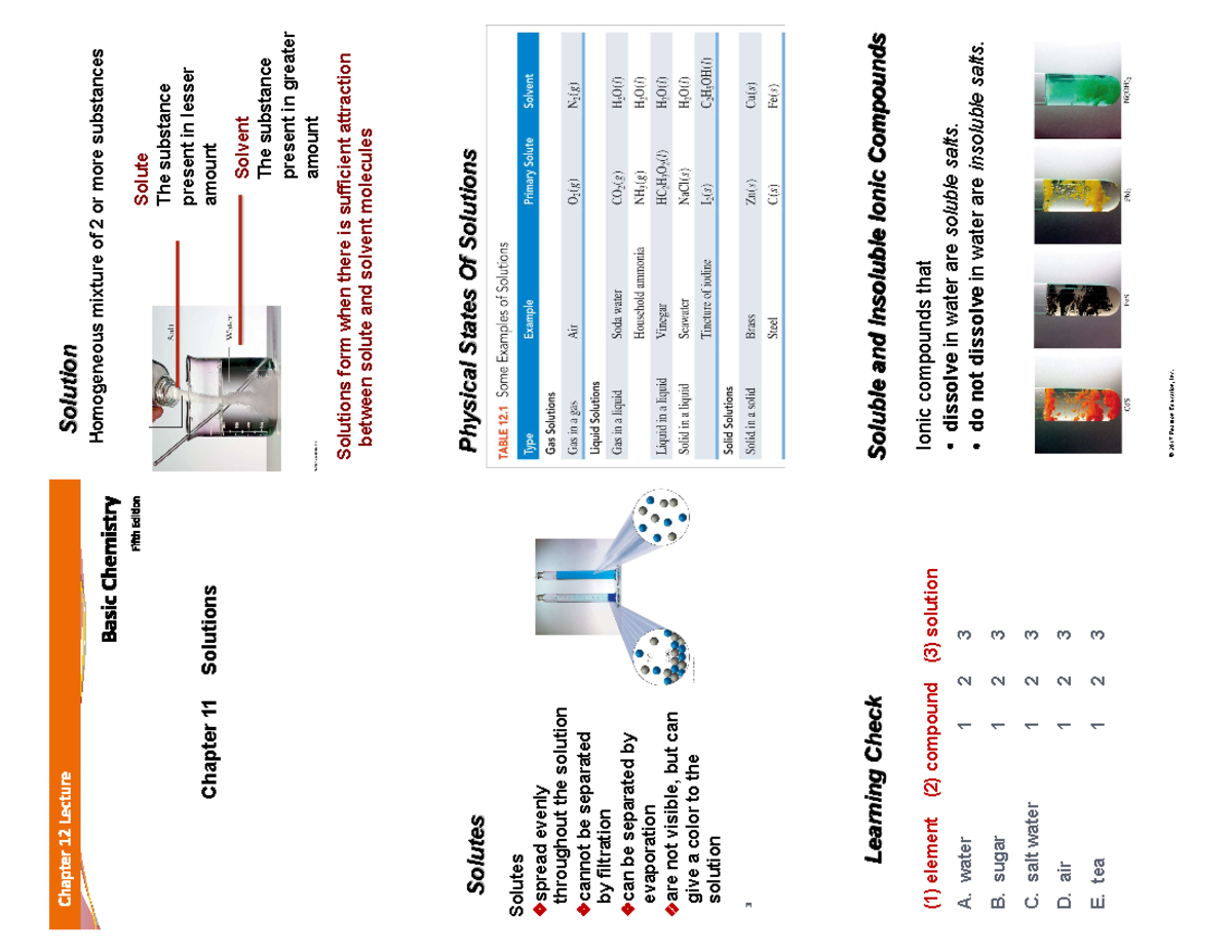 Chapter+11+Solutions - ####### Chapter 11 ####### Solutions Solute The ...