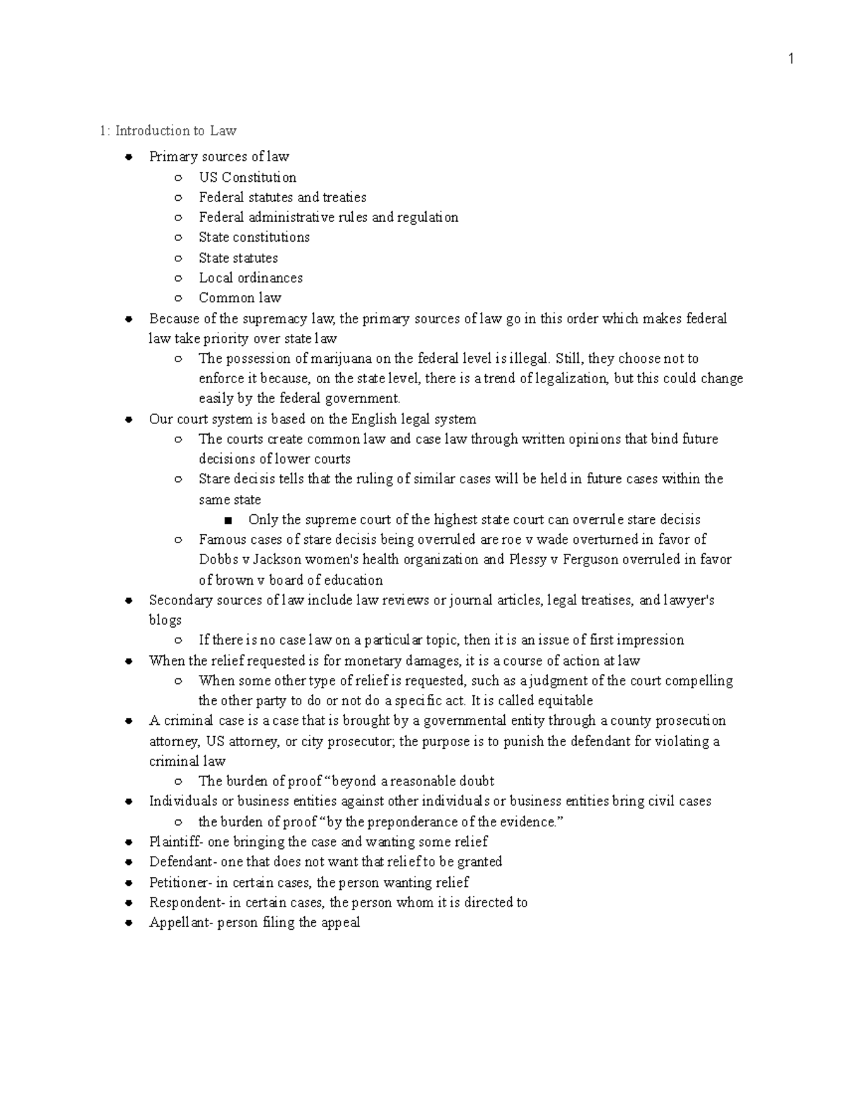 bsad-234-notes-part-1-1-introduction-to-law-primary-sources-of-law