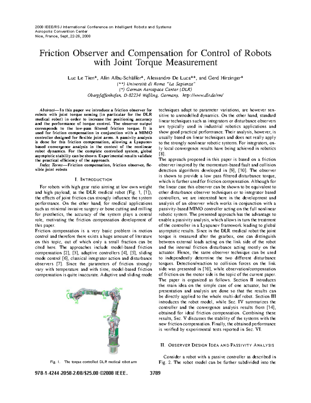 2008 Friction Observer and Compensation for Control of Robots - The ...