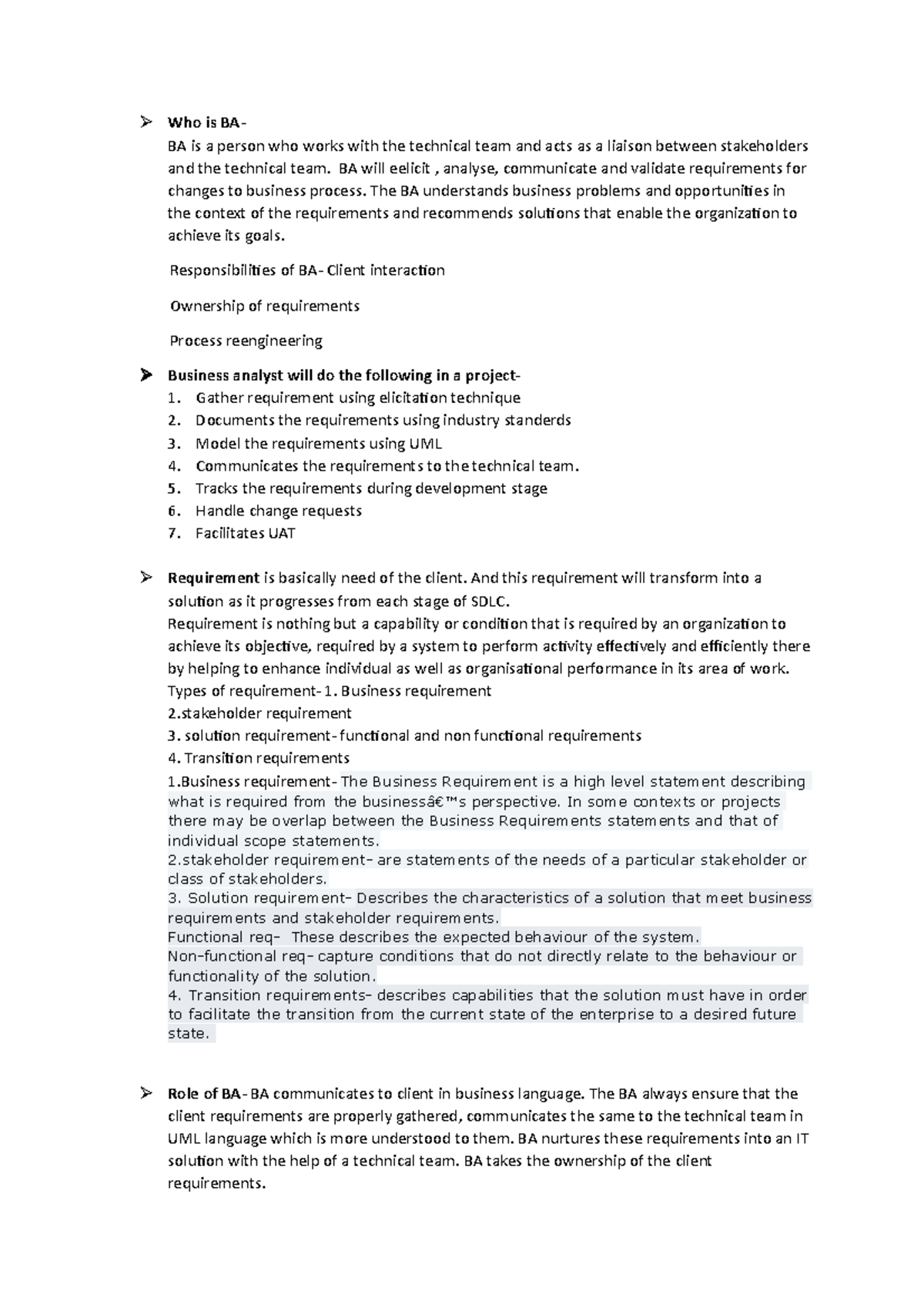 Mock1 - This document contains the information about some BA concepts ...