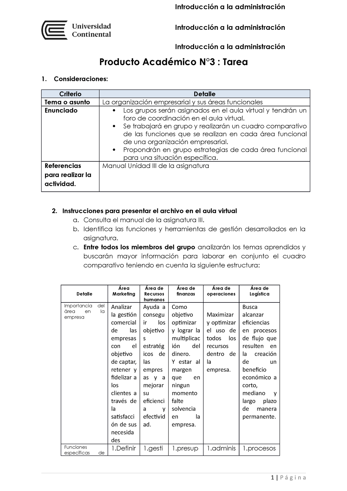 Producto Acad Mico N 3 Introducci N A La Administraci N.docx - Producto ...