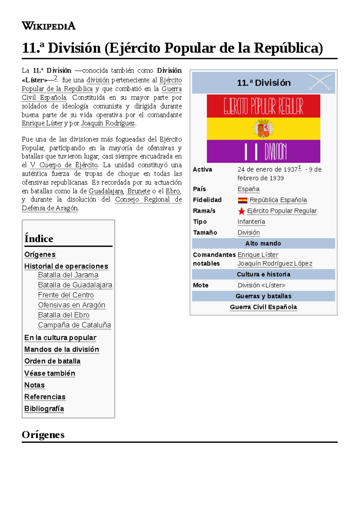 División_(Ejército_Popular_de_la_República 11 Apuntes 1 clase 11.ª