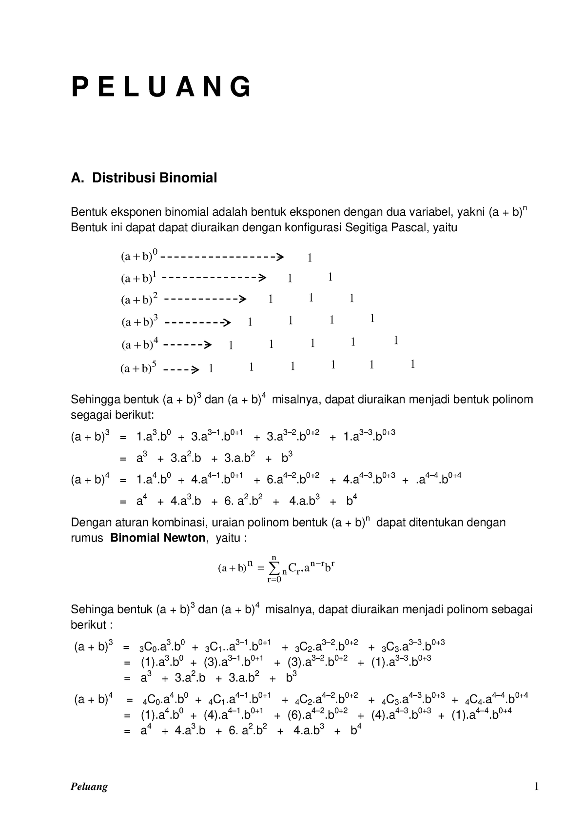 Distribusi Binomial - Abc Def Ghi Jkl - B) (a 0 B) (a 1 B) (a 2 B) (a 3 ...