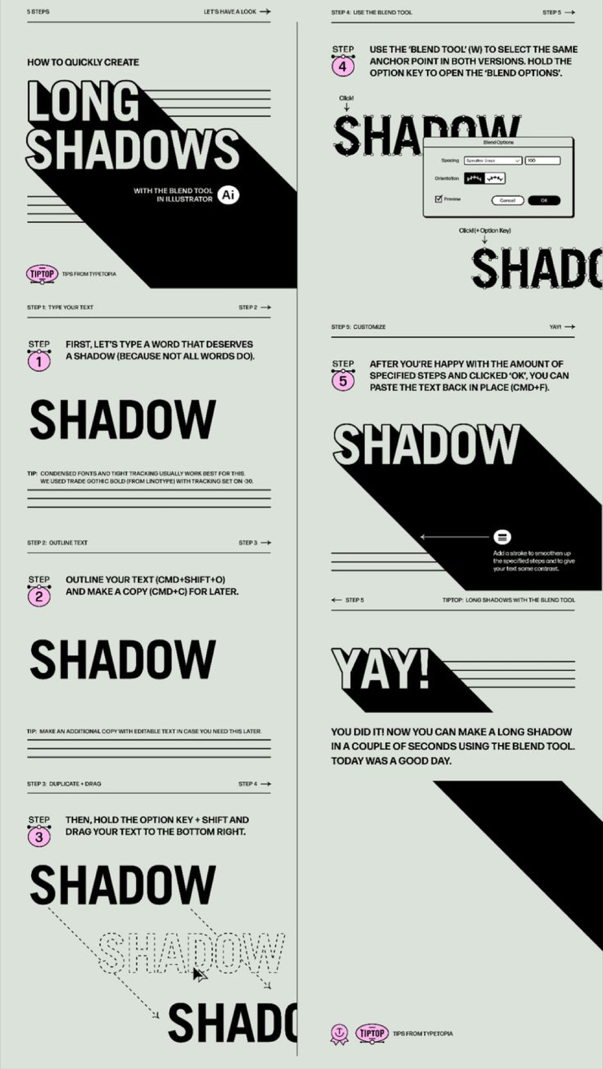 How to Quickly Create Long Shadows in Adobe Illustrator - 5STEPS LETS ...
