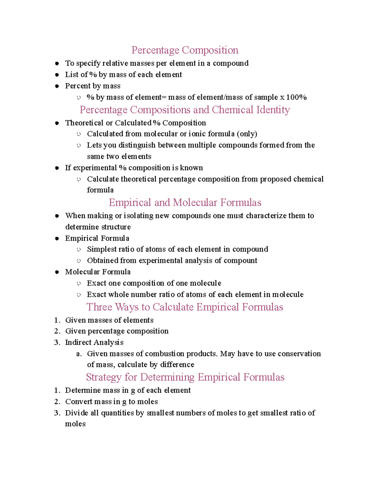 CHEM1210-2 9 - Google Docs - Percentage Composition To specify relative ...