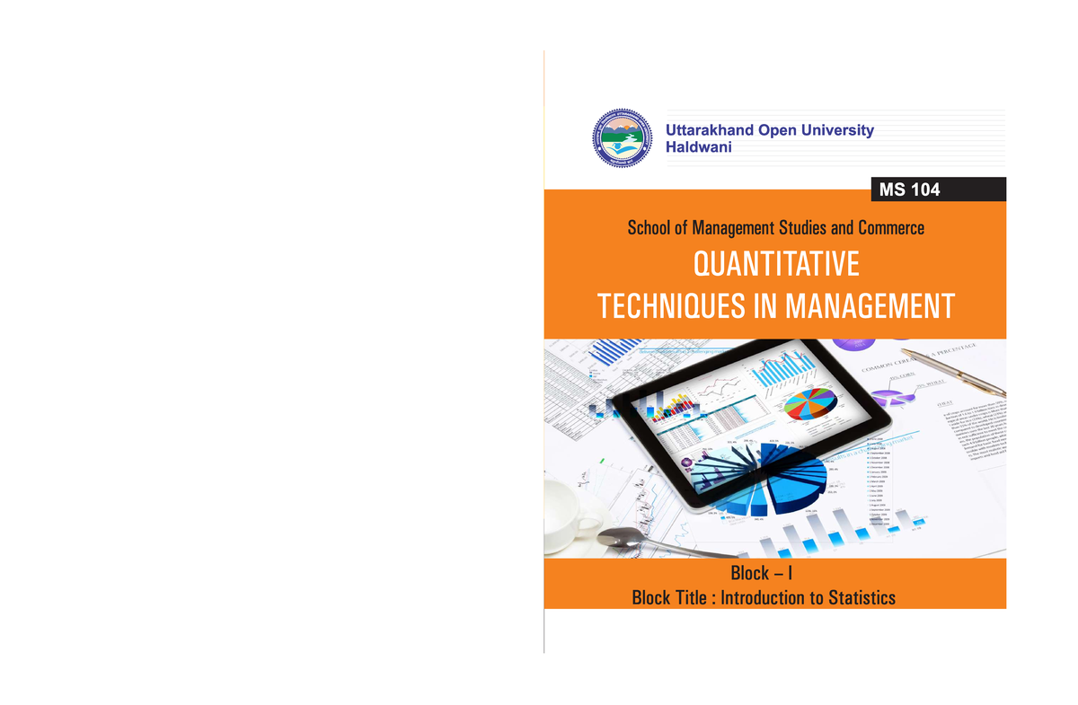 Utharkand University Text - MS 104 Quantitative Techniques in ...