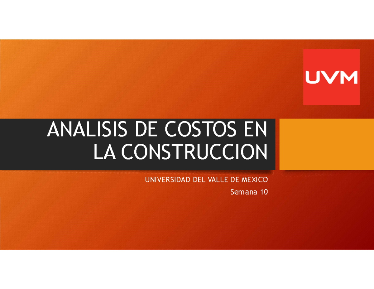 Manual De Analisis De Costos En La Construccion