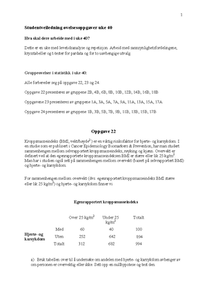 Formelsamling - Formler - Formelsamling I Medisinsk Statistikk Versjon ...