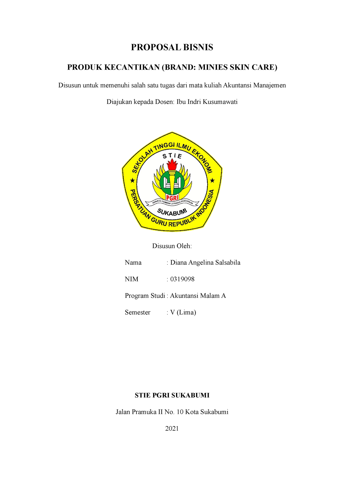 Proposal Usaha Skincare Pdf