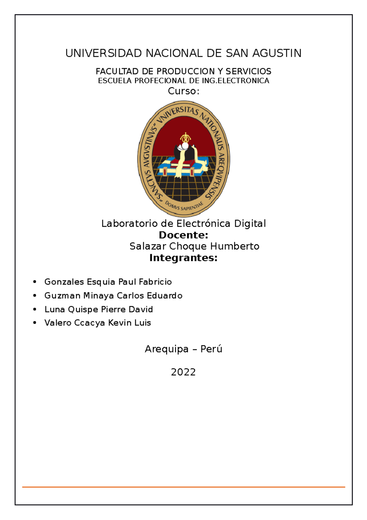 Digitales lab 6 - sadasf - UNIVERSIDAD NACIONAL DE SAN AGUSTIN FACULTAD ...