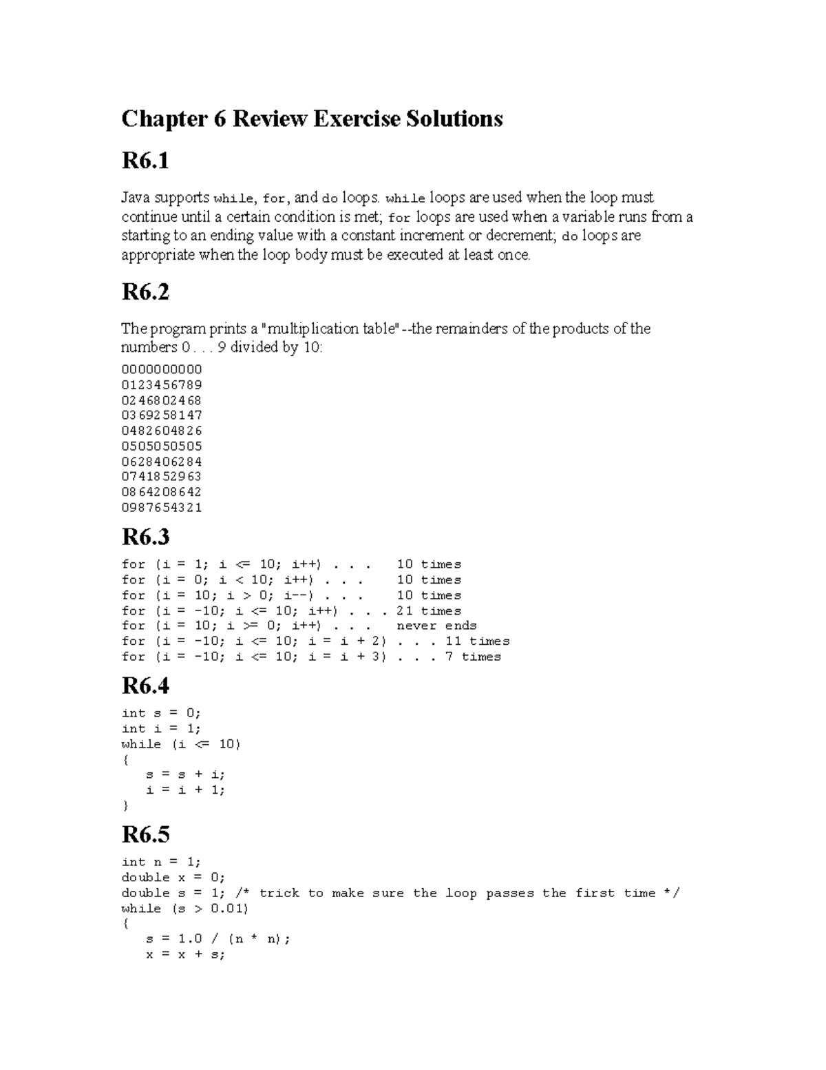 Bj3ch06 solutions - Review - Chapter 6 Review Exercise Solutions R6 ...