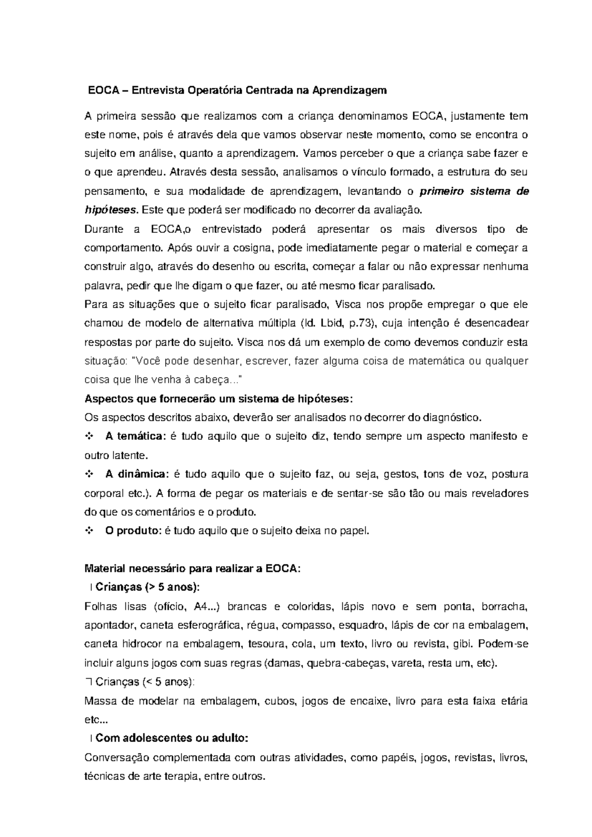 167042317939 eoca-pdf - EOCA – Entrevista Operatória Centrada na ...