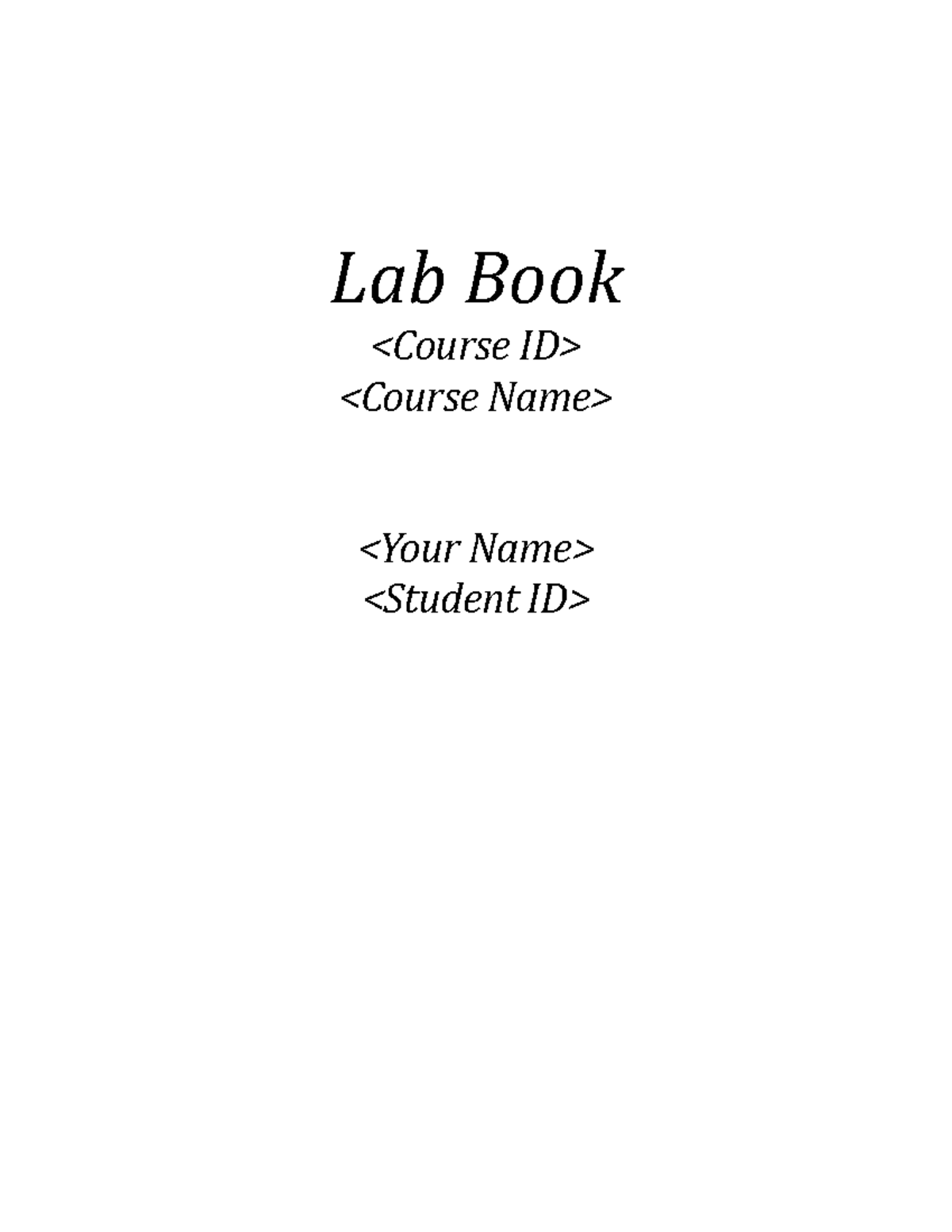 Lab Book Template v1 guide lines Lab Book