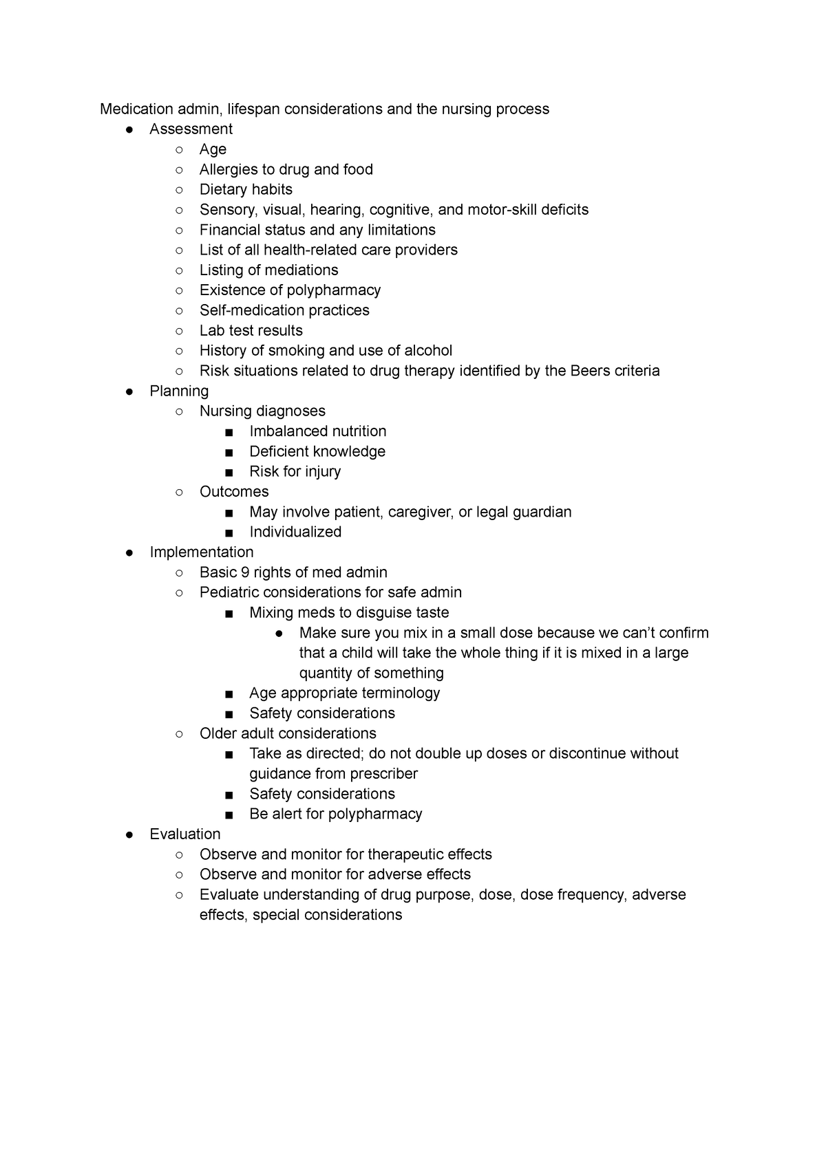 Pharmacokinetics (20) - Medication admin, lifespan considerations and ...