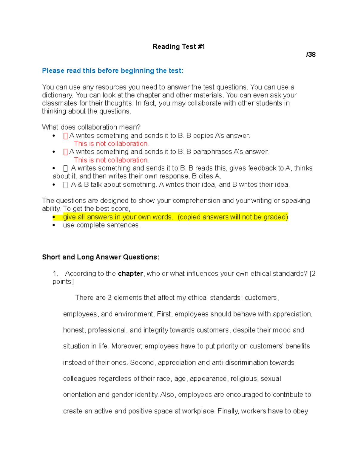 reading test 1 case study