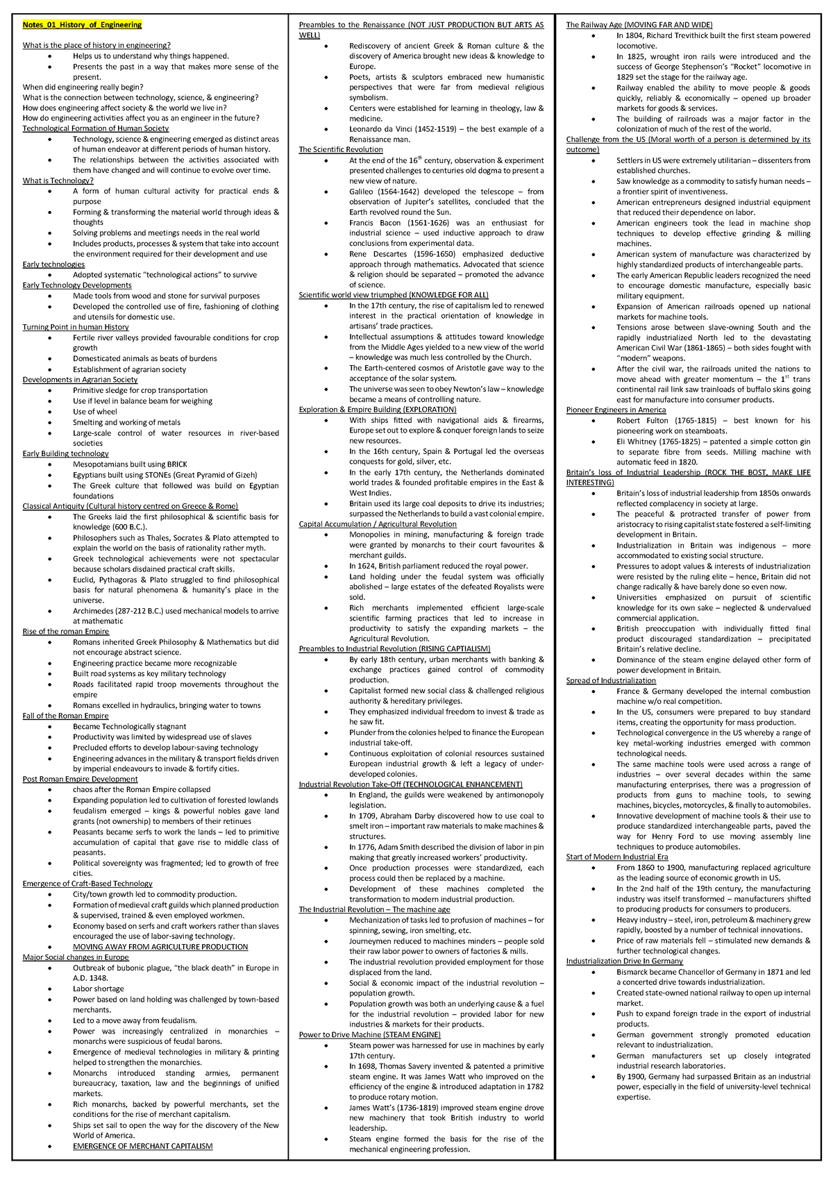 EG0001 Compiled Notes for Exam revision - eg1001 - NTU - Studocu