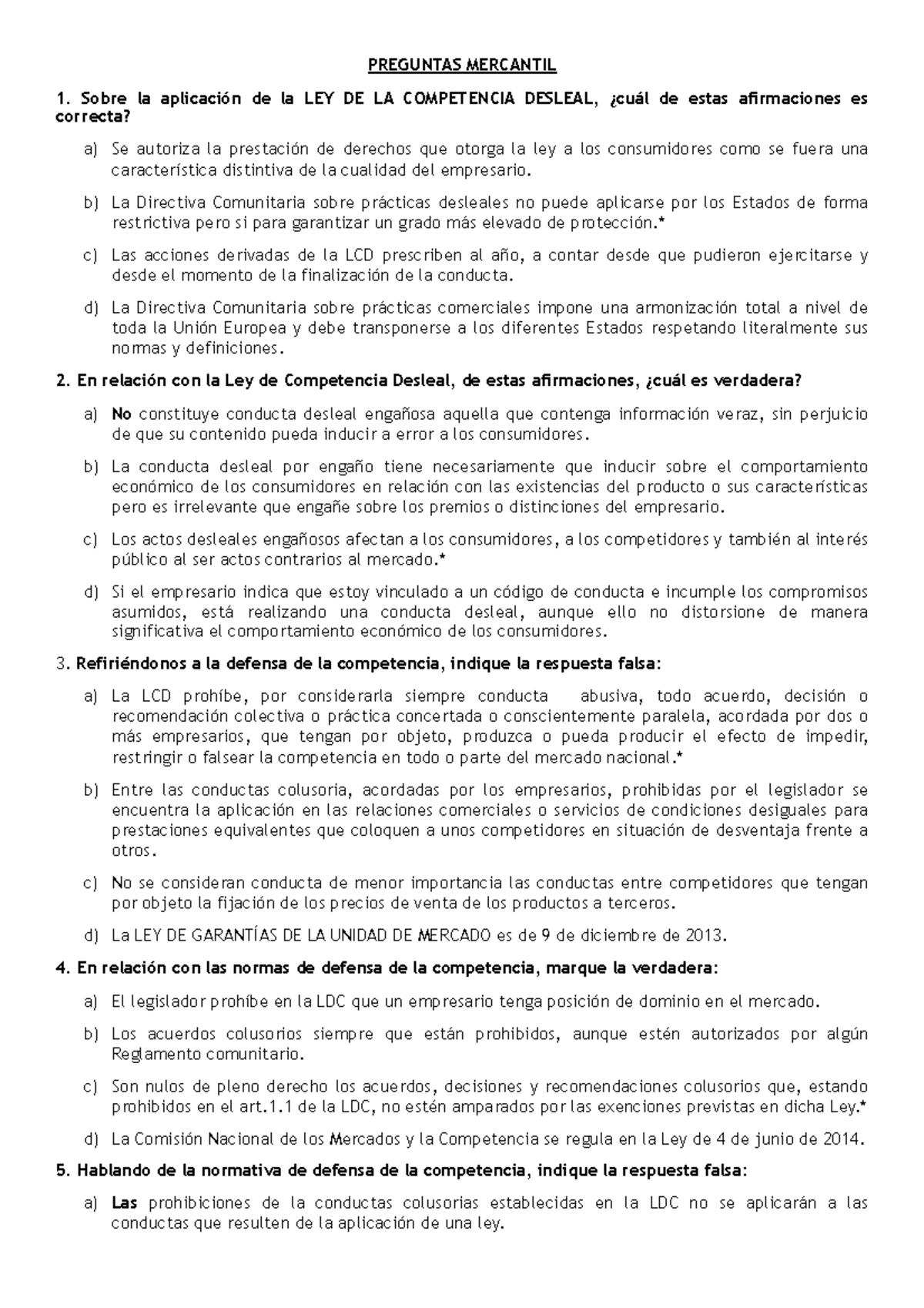 Preguntas Mercantil 2 - Examenes - PREGUNTAS MERCANTIL 1. Sobre La ...