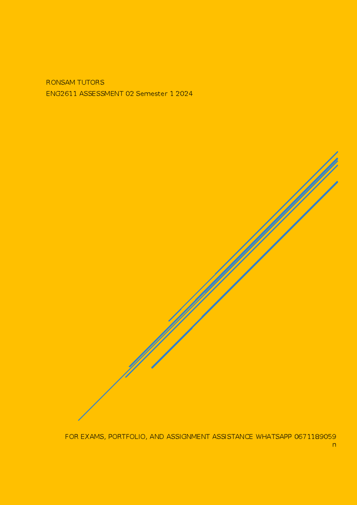 ENG2611 Assignment 02 SM 1 2024 FOR EXAMS, PORTFOLIO, AND ASSIGNMENT