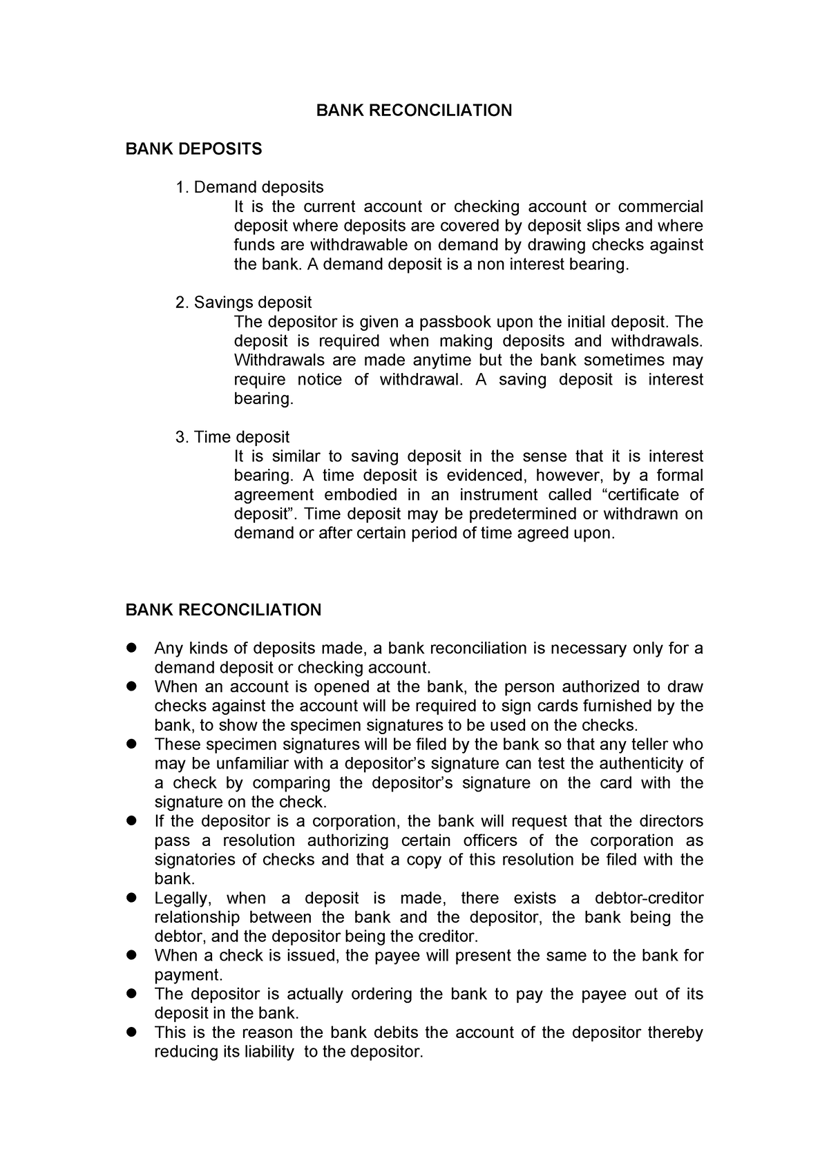 BANK Reconciliation - Chapter 2 of intermediate accounting 1 - BANK ...