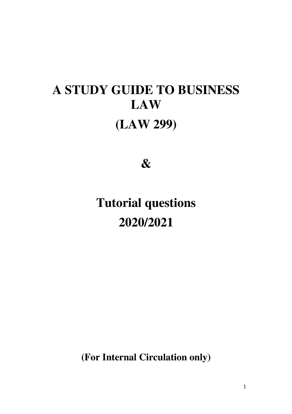 Manual LAW299 2020 2021 - Business Law - UiTM - Studocu