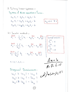 Sheet 2 - Sheet II Chapter II : Iterative Solution of Systems of Linear ...