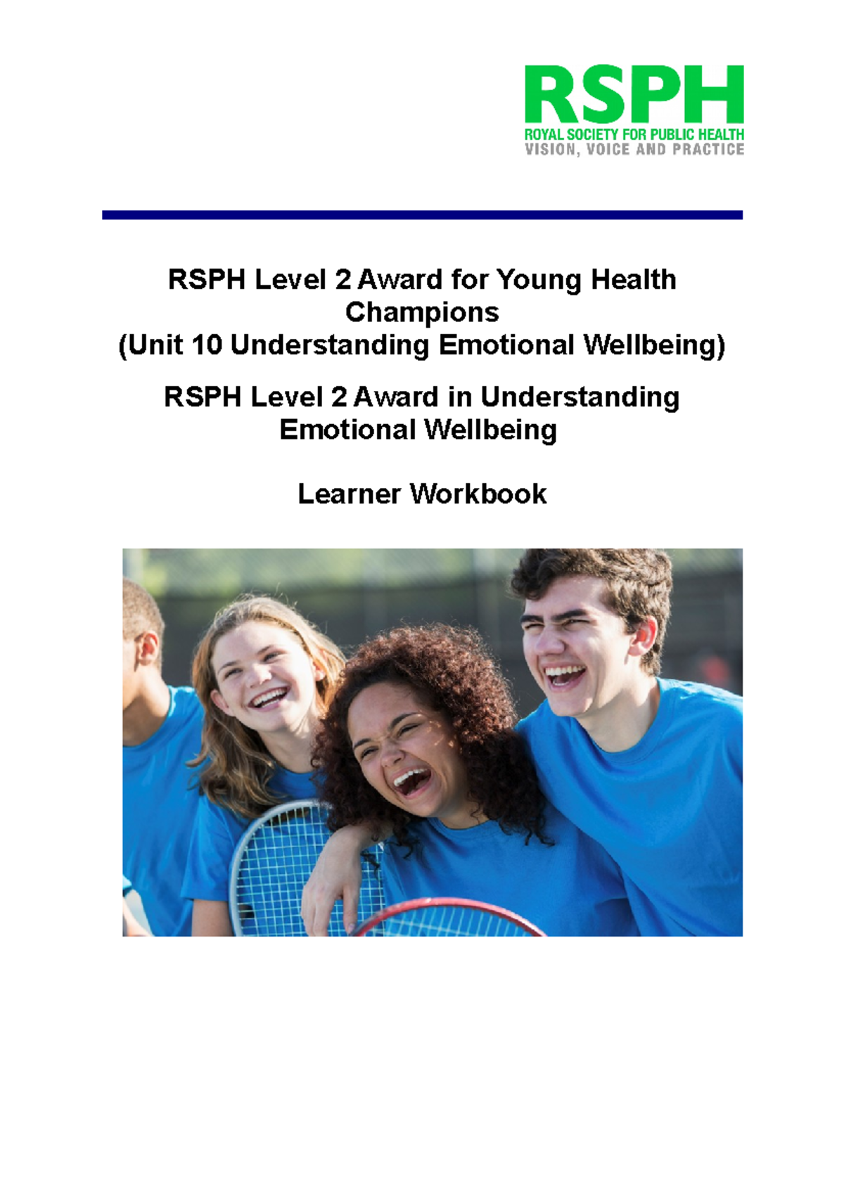 L2 Award Emotional Health And Well Being - RSPH Level 2 Award For Young ...