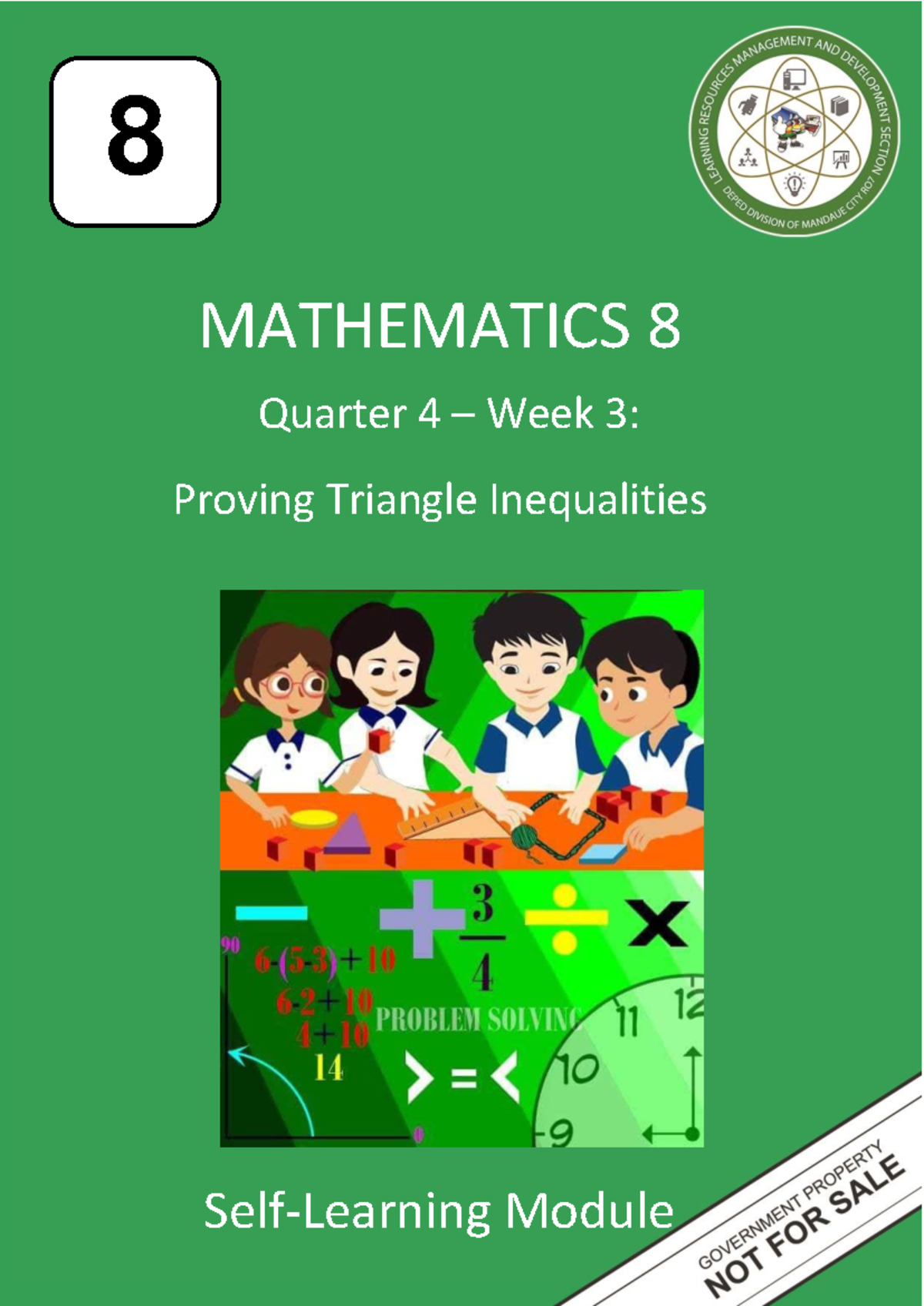 G8 Math Q4 Module-3 - MATHEMATICS 8 Quarter 4 – Week 3 : Self-Learning ...