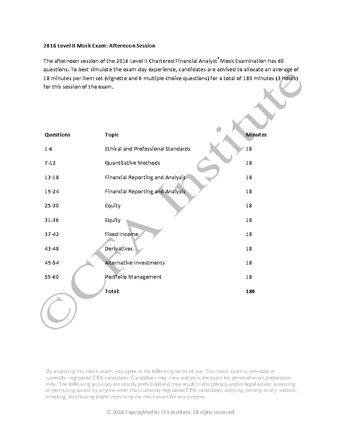 Exam 2016, questions and answers By accessing this mock exam, you