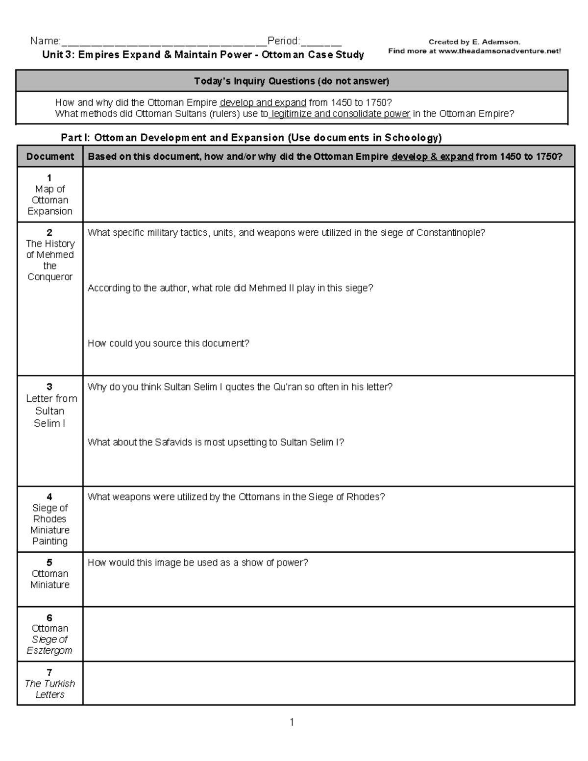 Unit+3+Ottoman+Empire+Handout - Name:____________________________Period ...