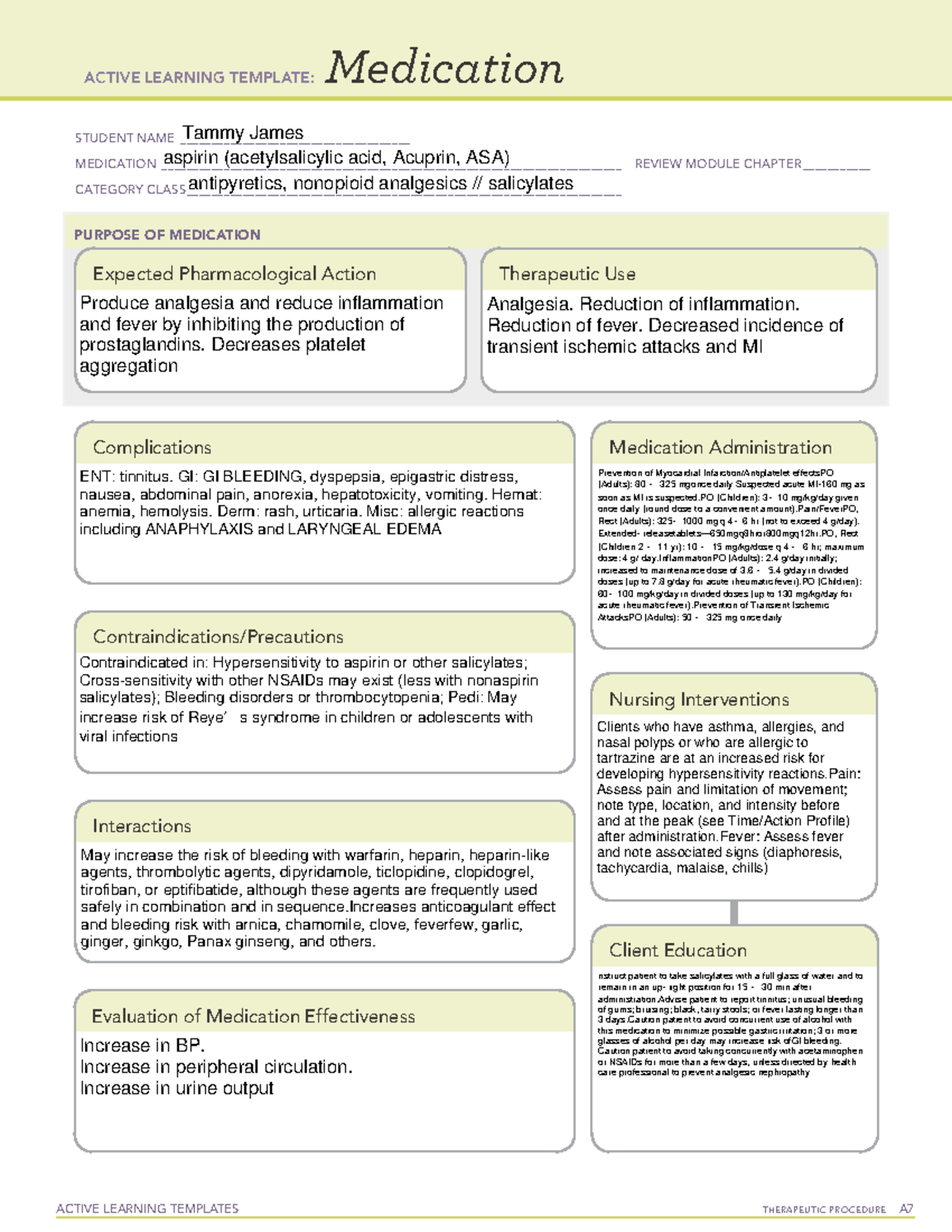 Active Learning Template med asprin - ACTIVE LEARNING TEMPLATES ...