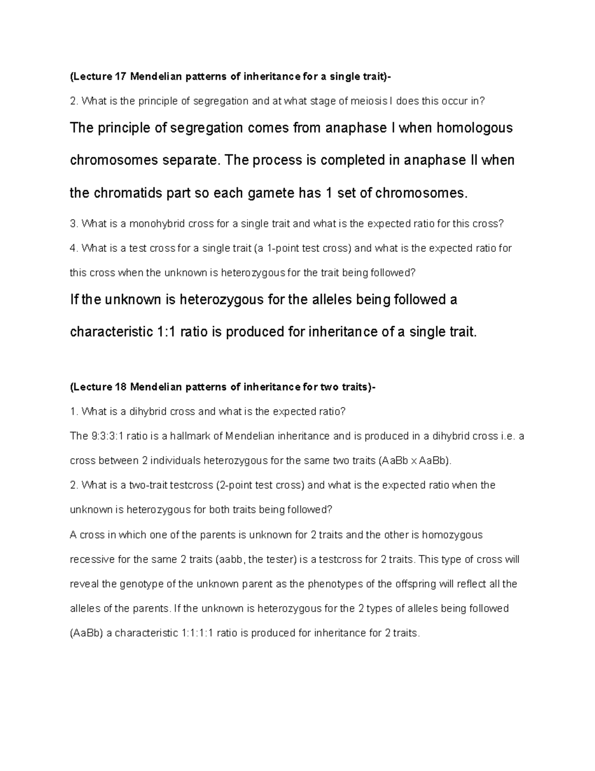 exam-4-study-guide-lecture-17-mendelian-patterns-of-inheritance-for