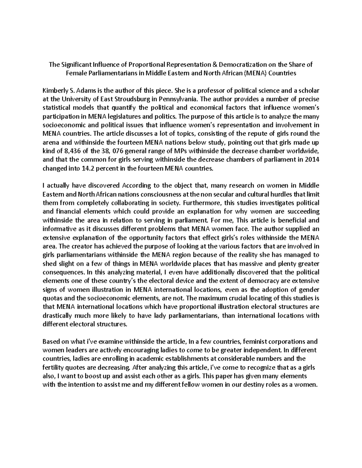 MENA Countries - The Significant Influence - The Significant Influence ...