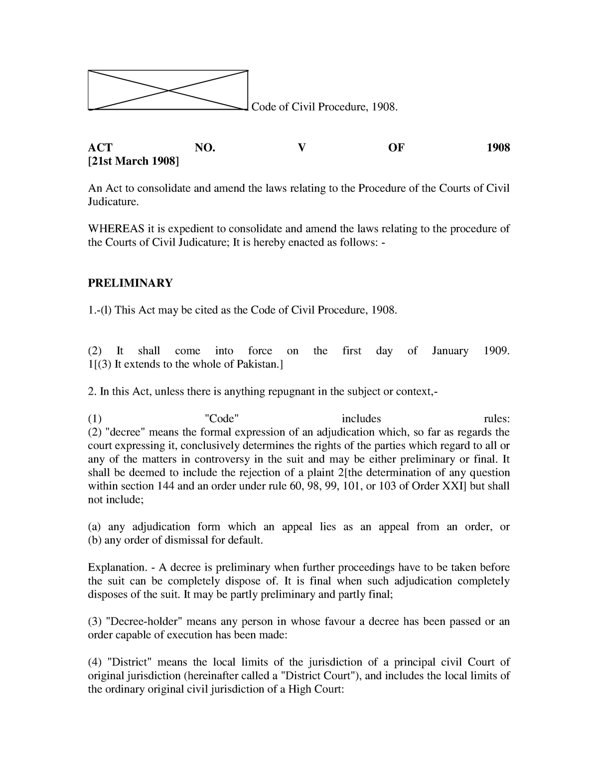 code-of-civil-procedure-1908-pakistan-code-of-civil-procedure-1908