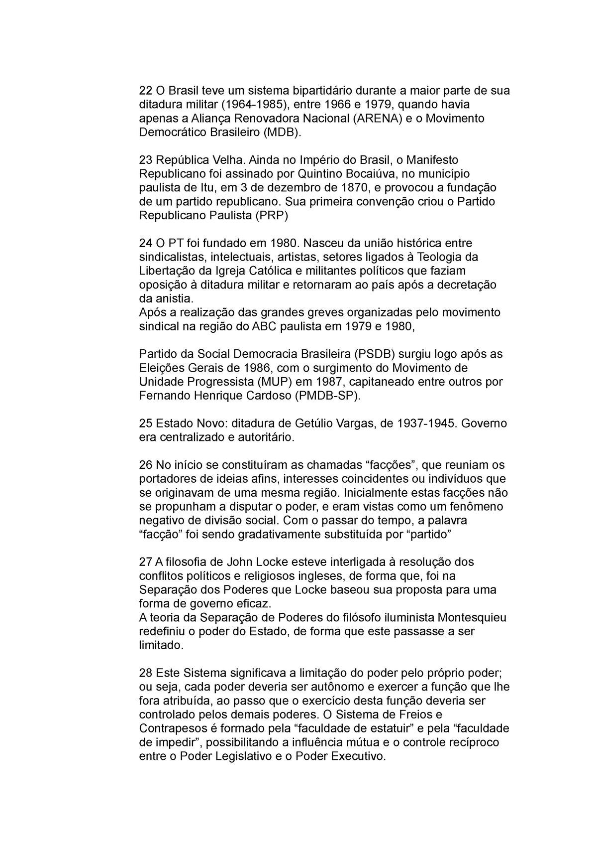 22 O Brasil Teve Um Sistema Bipartidário Durante A Maior Parte De Sua ...